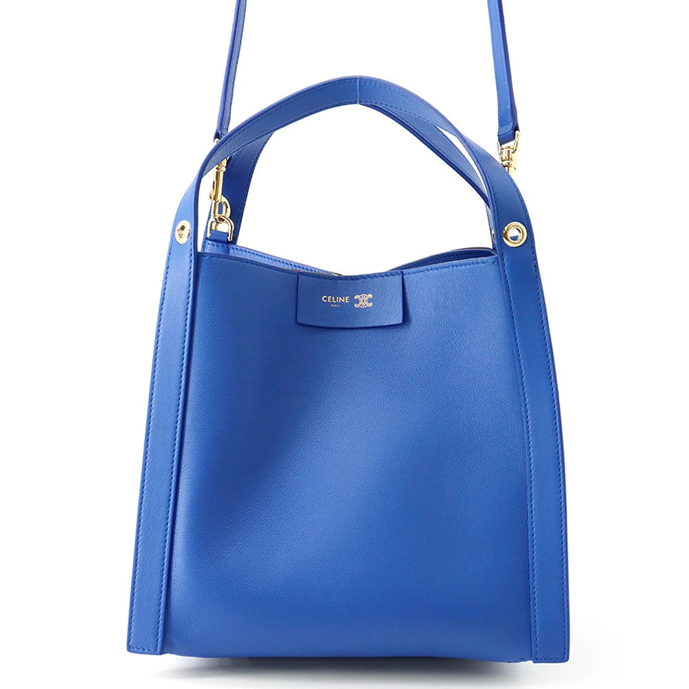 Celine Cubo Leather 2way Shoulder Bag